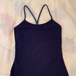 Lululemon Power Y Tank; sz 6; Navy Blue